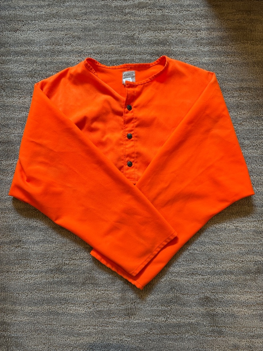 Vintage Filson Orange Long-Sleeve Hunting Vest/Shirt